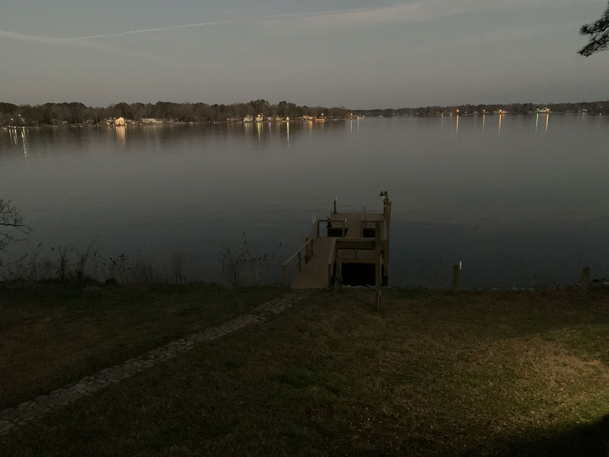 Looking out over the lake