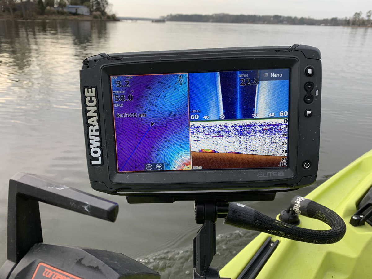 Lowrance Elite HD views on the lake